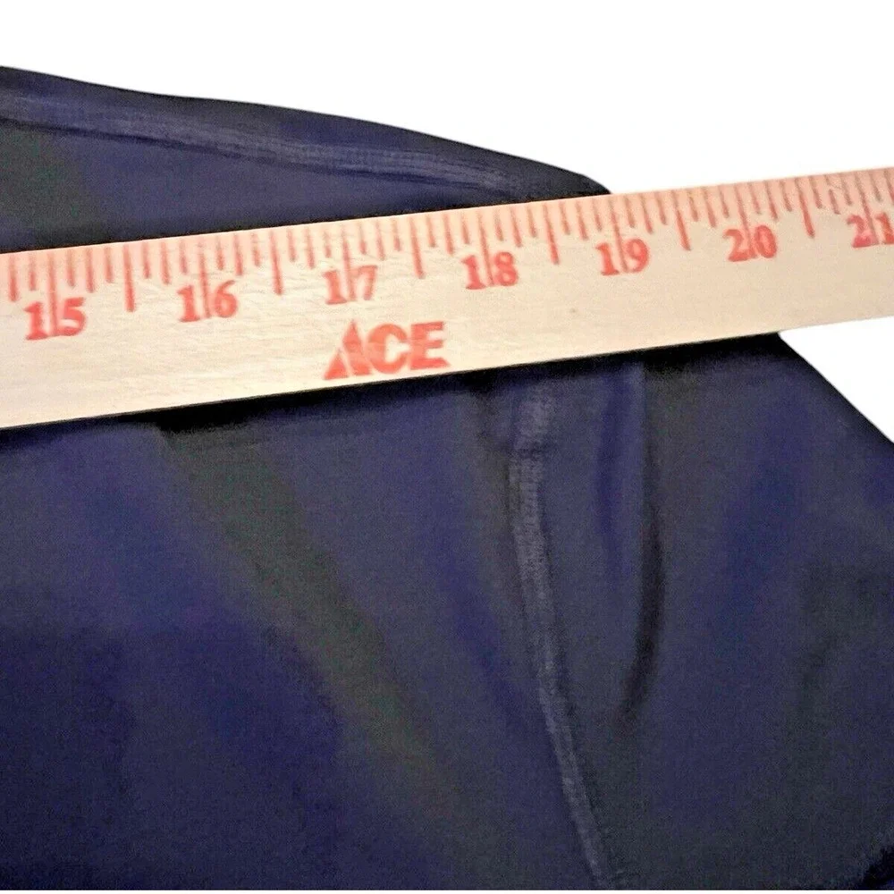 Lands' End Mens XL Quarter Zip Performance Shirt Navy Gray Athletic Activewear